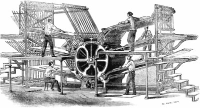 первая ротационная машина 1843г.