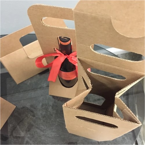 конструктив картонной упаковки одной бутылки вина