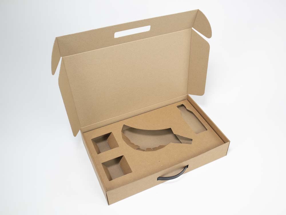 Картонная коробка для кухонных ножей и лопаточек с ложементом