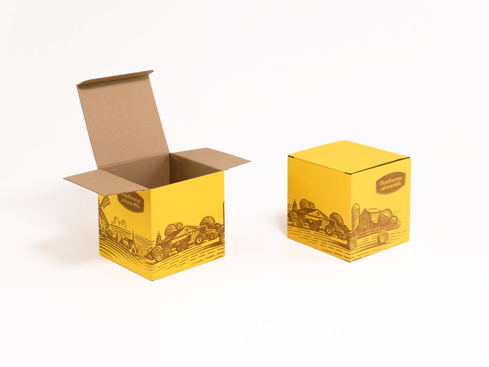 Деревенские лакомства – картонная упаковка натурального корма для домашних любимцев