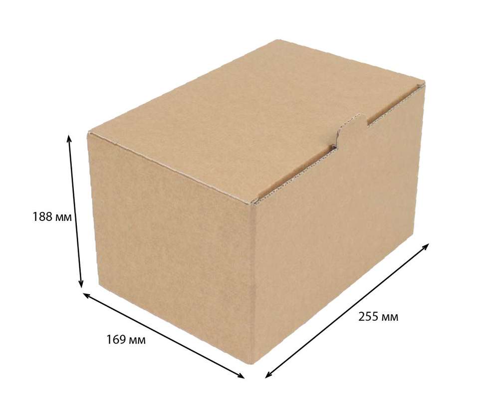 Купить коробка ласточкин хвост 255x169x188 Т-22 бурый по цене Цена по запросу руб, от производителя в интернет-магазине Комупак