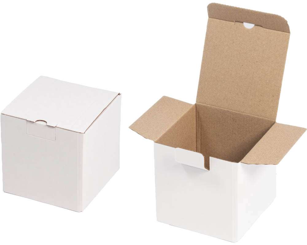 Купить коробка ласточкин хвост 100x100x100 Т-11 белый по цене RUB 10.00/шт. руб, от производителя в интернет-магазине Комупак